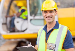 Level 4 construction site supervisor working on site