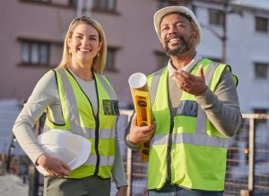 Two construction managers